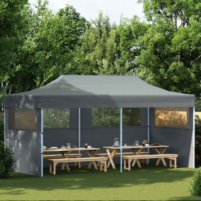 vidaXL Cort petrecere pliabil cu pereți laterali, antracit, 3 x 6 m 44966 foto
