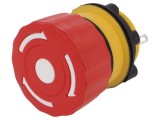 Comutator Siguranță ONPOW 22mm 2 NC Roșu IP65 LAS1-A22Y-01TSB