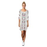 Rochie dama S25 alb/mov , marimea L