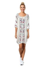 Rochie dama S25 alb/mov , marimea L