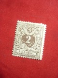 Serie Belgia 1888 uzuale cifra -2C lila-brun ,1 valoare sarniera