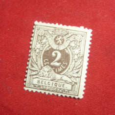 Serie Belgia 1888 uzuale cifra -2C lila-brun ,1 valoare sarniera