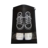 Cumpara ieftin Sac pentru depozitare incaltaminte, material textil, protectie anti-praf, reutilizabil, compatibil masina de spalat, 27 x 36 cm, negru