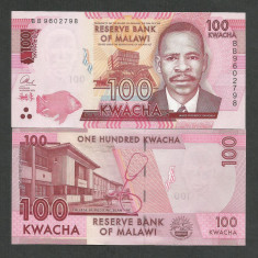 MALAWI 100 KWACHA 2016 UNC [1] P-65b , necirculata