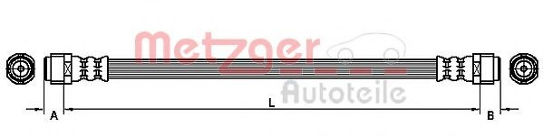 Conducta / cablu frana VW TOUAREG (7P5) (2010 - 2016) METZGER 4110360