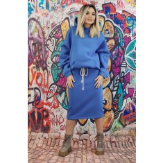 T577-4 Compleu casual tip trening din bluza si fusta lunga