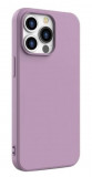 Husa din silicon compatibila cu iPhone 15 Plus, silk touch, interior din microfibra, camera bump, Mov Lila