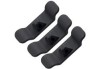 Set 3 cleme pentru cabluri, plastic, gri, 10x3 cm, Oem