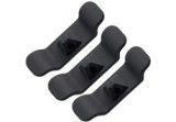 Set 3 cleme pentru cabluri, plastic, gri, 10x3 cm, Oem