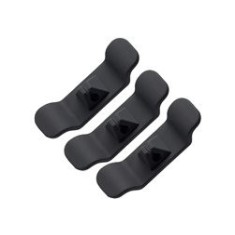 Set 3 cleme pentru cabluri, plastic, gri, 10x3 cm