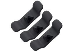 Set 3 cleme pentru cabluri, plastic, gri, 10x3 cm
