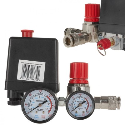 Regulator de presiune pentru compresoare de aer tip 2, Geko G80318 foto