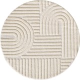 Covor rotund Art Crem boho 80x80 cm