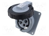 Conector alimentare AC trifazat AMPHENOL IP&amp;S 32A 4 pini soclu mamă IP69K