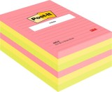Cumpara ieftin Notite adezive Post-it 660N Neon liniate 101 mm x 152 mm 100 file Notite adezive 3M Post-it 660N 102 x 152 mm neon liniat