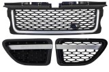 Ansamblu Grila Centrala si Grile Laterale Land Range Rover Sport L320 (2005-2008) Autobiography Look Piano Black Edition Performance AutoTuning, KITT