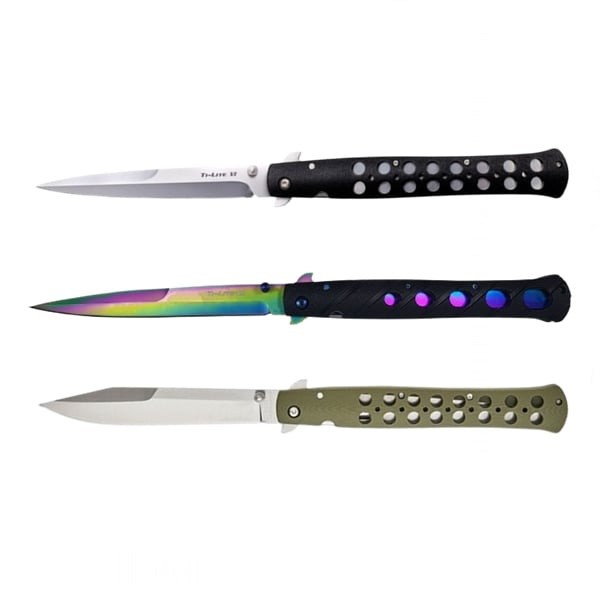 Set trei bricege, lama blocabila, prindere curea, 33 cm, multicolor