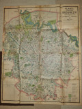 Harta Orasului Bucuresti - Din Anul 1947 - Dimensiuni 86 / 60 cm