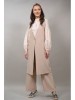 Vesta Lunga Dama Eleganta CHANGE OFF Alessandra Bej, Talie Unica (XS-M), Nasture Talie, Stil Formal, Poliester Vascoza Elastan