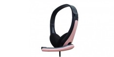 Casti gaming pentru notebooks, telefoane, tablete, PS4, Xbox One, microfon cu anulare a zgomotului, jack 3, 5 mm, Roz