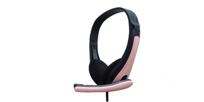 Casti gaming pentru notebooks, telefoane, tablete, PS4, Xbox One, microfon cu anulare a zgomotului, jack 3, 5 mm, Roz