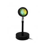 Lampa cu Lupa Efect Apus Portocaliu, Rotire 180&deg;, Ambianta Video/Camera, Relaxare, Creativitate, 5W, 27x10cm