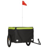 Cumpara ieftin Remorca pentru biciclete, negru si verde, 45 kg, fier