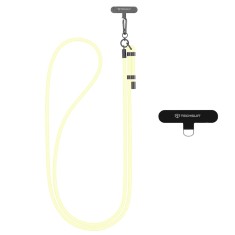 Snur pentru telefon, carabina, durabil, ajustabil, nailon impletit, universal - vanilla cream foto