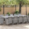 VidaXL Set de masă pentru grădină cu pernă Gri deschis, antracit