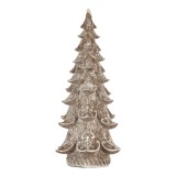 Cumpara ieftin Brad Craciun polirasina maro alba 14x14x30 cm