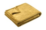 Patura Doudou 130x160cm, Culoare Mustar, 100% Poliester