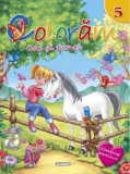 Coloram 5: Cai si ponei (Contine abtibilduri)