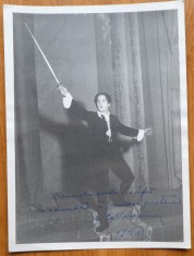 Fotografie mare cu dedicatia olografa a lui George Calboreanu, 1944