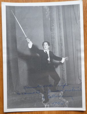 Fotografie mare cu dedicatia olografa a lui George Calboreanu, 1944 foto