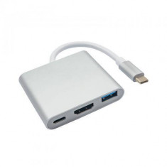 Hub USB AKYGA AK-AD-57 USB 3.1 53.6g 3 porturi Argintiu foto