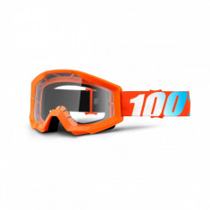 Ochelari motocross 100% Strata Solid,portocaliu , sticla clara Cod Produs: MX_NEW 26011984PE foto