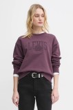 Levi&#039;s bluza femei, culoarea gri, cu imprimeu