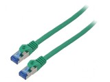Cabluri patch S/FTP 6a CCA LSZH verde 1,5m 26AWG Fire: 8
