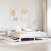 VidaXL Cadru de pat cu sertare, alb, 180x200 cm, lemn masiv pin 3301991