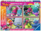 Cumpara ieftin Puzzle Trolls, 4X100 Piese, Ravensburger