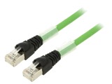 Patch cord S/FTP Cat 6a RJ45, 1 m, verde