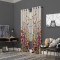 Draperie dim-out model floral cu inele gri, Madison, 200x265 cm, densitate 700 g/ml, Liatris Gladiolus, 1 buc