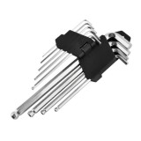 Cumpara ieftin Set 9 imbusi hexagonali chrome vanadium, lungi 21 cm , 1.5-10 mm