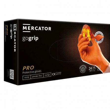 Manusi mecanic nitril portocaliu 50buc-XL