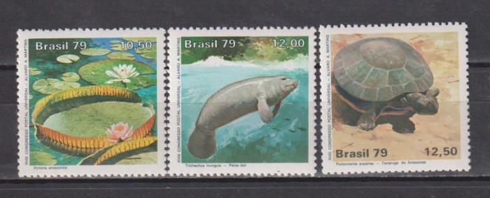BRAZILIA FAUNA MARINA 1979 MI: 1709-1711 MNH