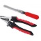 Set cleste si pila de unghii pentru animale de companie, lungime 16 cm, otel plastic, negru rosu