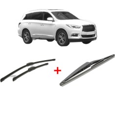 Set 3 stergatoare INFINITI QX60 din 2012, pentru parbriz si luneta fata si spate auto, Bosch Twin, din cauciuc siliconat rezistent, INFINITI