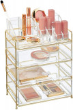 Semn Plastic Cosmetic Storage Organizer Stație cu 2 sertare și 16 divizate, Oem