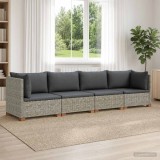 Cumpara ieftin 4 buc. Set de lounge din ratan cu perne GENDT Ratan Natural