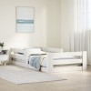 Gossi cadru de pat fara saltea, alb, 70x140 cm, lemn masiv de pin